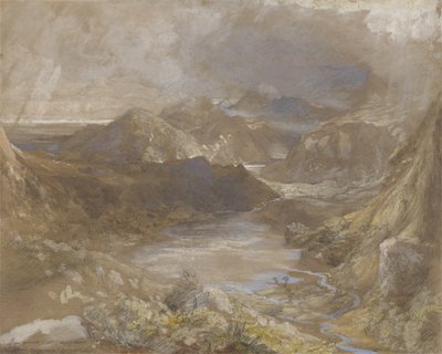 Llwyngwynedd et une partie de Llyn-y-ddina entre Capel Curig et Beddegelert, Pays de Galles du Nord, 1835-36 - Samuel Palmer